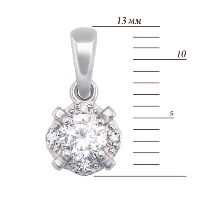 Золота підвіска з фіанітами. Артикул 31130/б кс