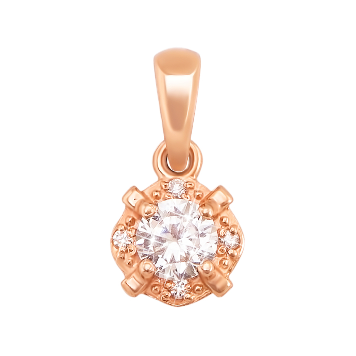 Золота підвіска з фіанітами. Артикул 31130 кс