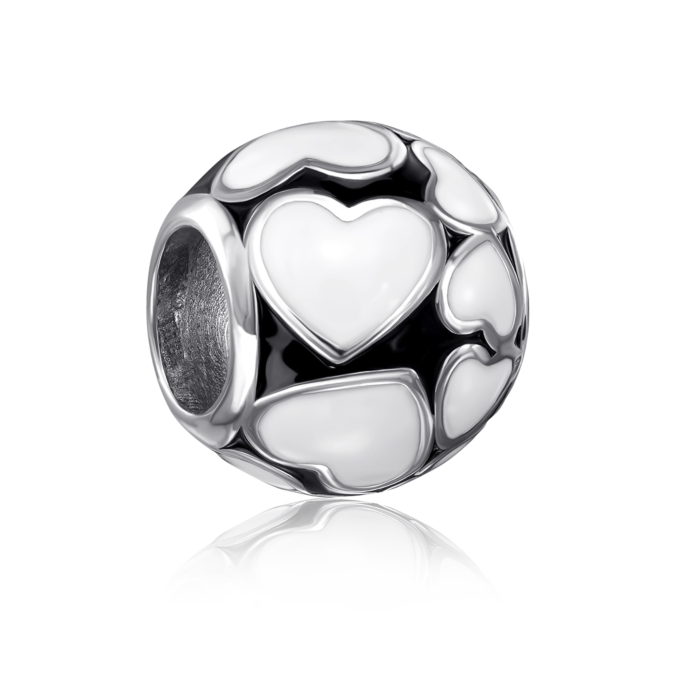 Срібна намистина шарм з емаллю. Артикул 35139/12/1/967