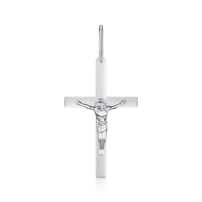 Срібний хрестик без вставки. Артикул 3115-МР