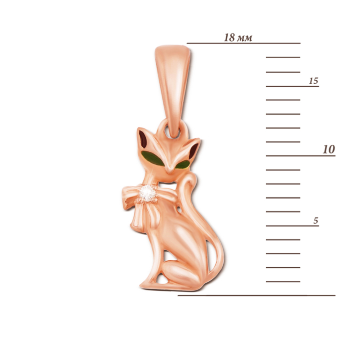 Золота підвіска «Кішечка». Артикул 31170