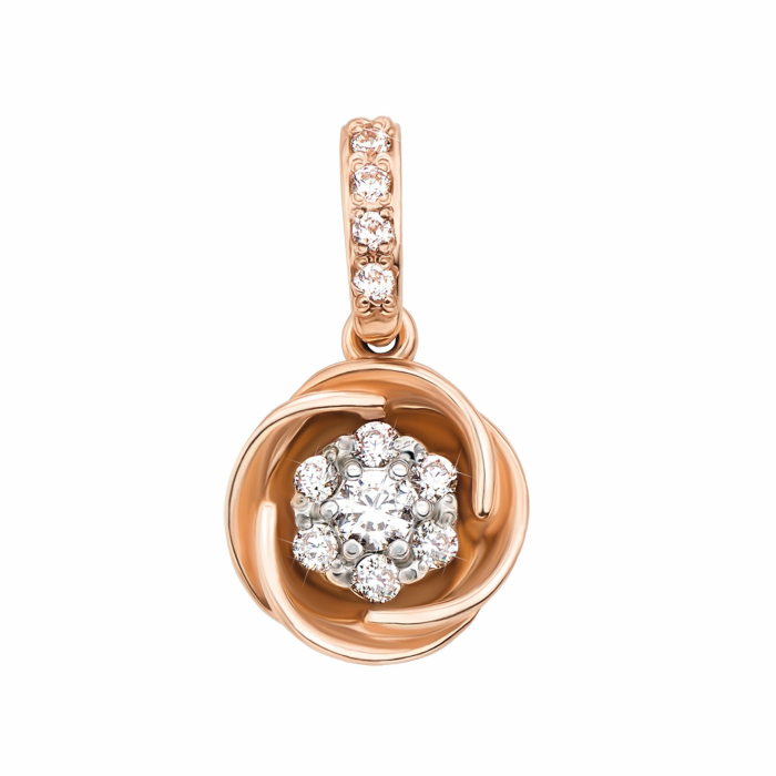 Золота підвіска з фіанітами. Артикул 31190 кс