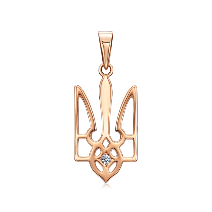 Золотая подвеска Трезубец. Артикул 31213/01/0/46