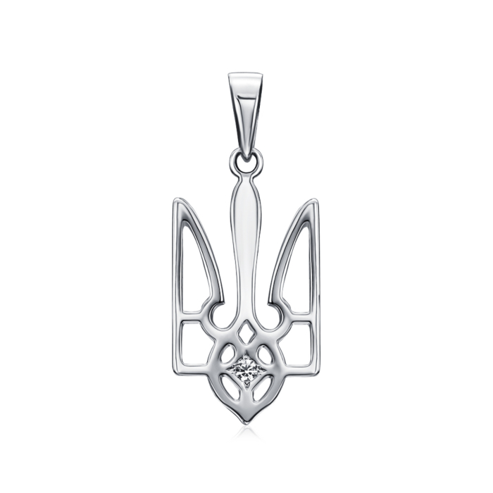 Золота підвіска з фіанітом. Артикул 31213/02/1/46