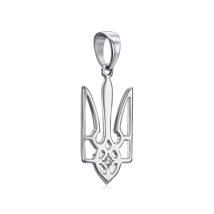 Золота підвіска з фіанітом. Артикул 31213/02/1/46