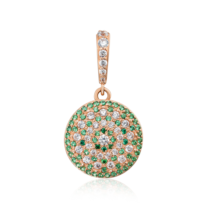 Золота підвіска з фіанітами. Артикул 31215/цв кс