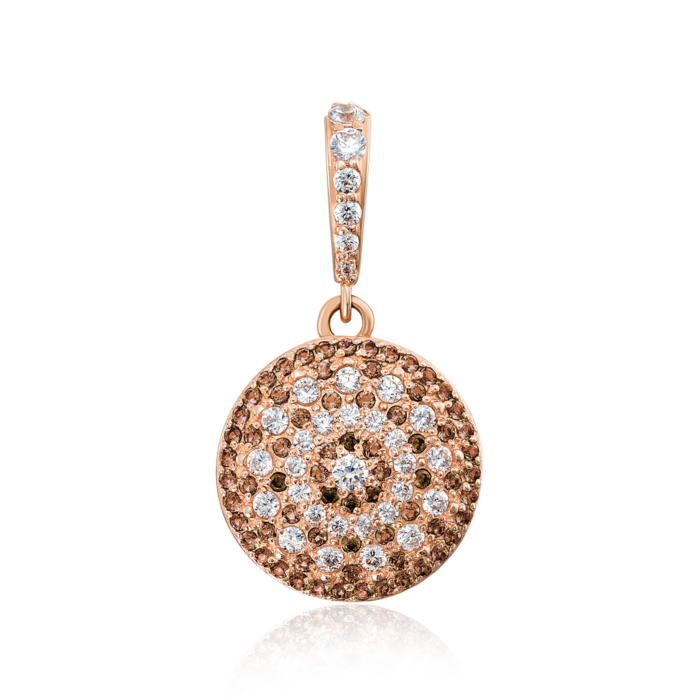 Золота підвіска з фіанітами. Артикул 31215/кор