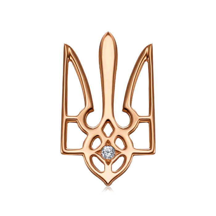 Золота підвіска «Тризуб». Артикул 31249