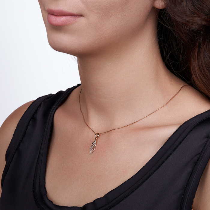 Золотая подвеска с фианитами. Артикул 31250/375