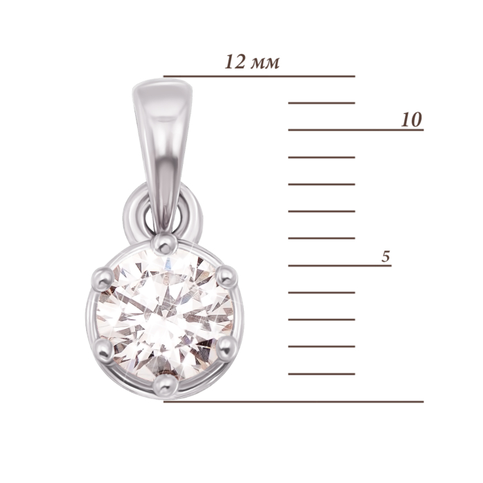 Золота підвіска з фіанітом. Артикул 31284/1 б