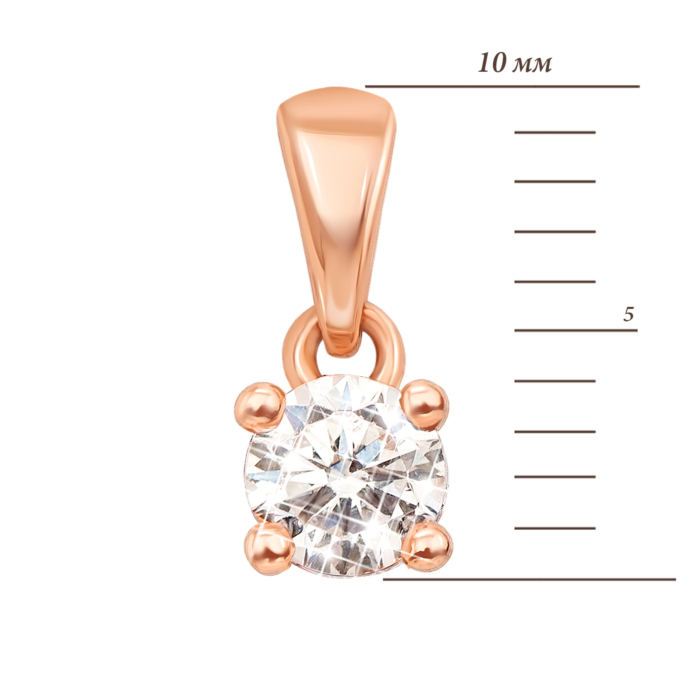 Золота підвіска з фіанітом. Артикул 31288