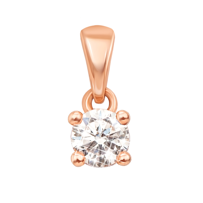 Золота підвіска з фіанітом. Артикул 31288