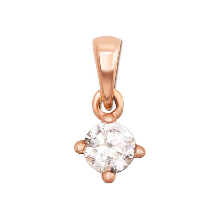 Золота підвіска з фіанітом. Артикул 31286