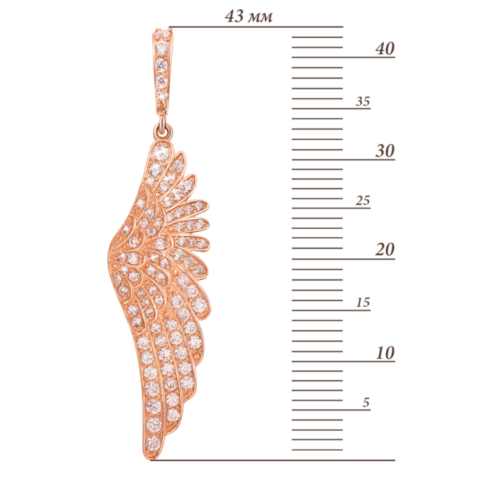 Золота підвіска з фіанітами. Артикул 31296 кс