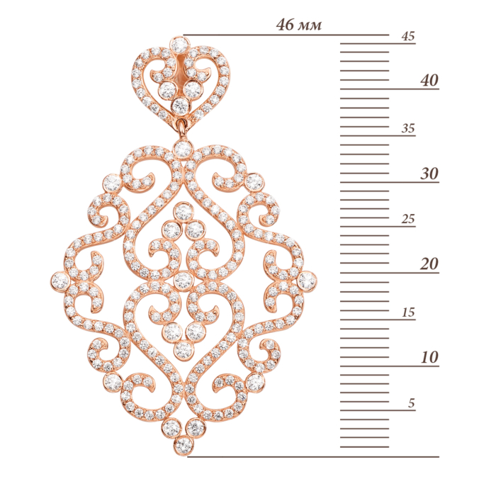 Золота підвіска з фіанітами. Артикул 31299