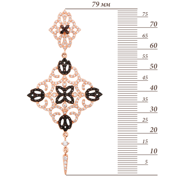 Золота підвіска з фіанітами. Артикул 31302/ч к