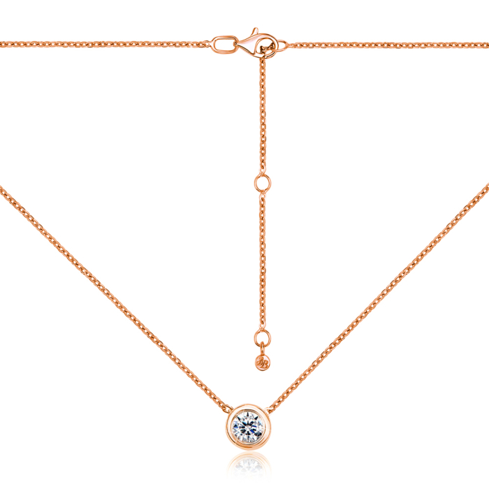 Золотое колье с фианитом. Артикул 31313/66024-3/01/0/53