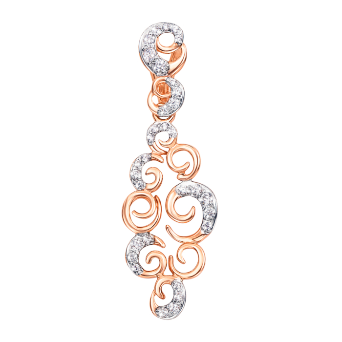 Золотая подвеска с фианитами. Артикул 31316