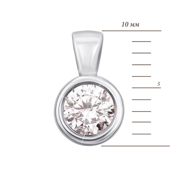 Золота підвіска з фіанітом. Артикул 31325/б