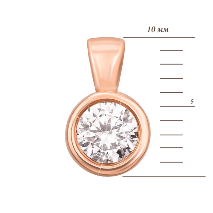 Золота підвіска з фіанітом. Артикул 31325