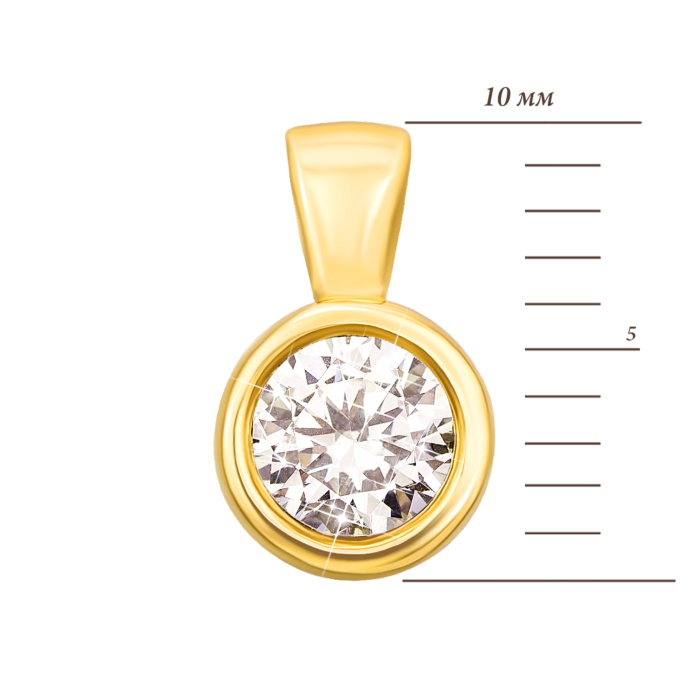 Золота підвіска з фіанітом. Артикул 31325/eu