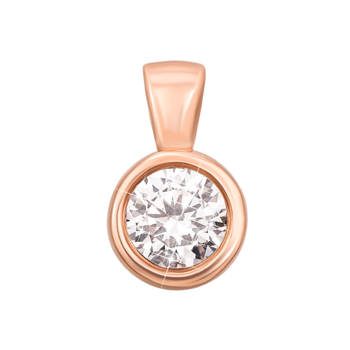 Золота підвіска з фіанітом. Артикул 31325