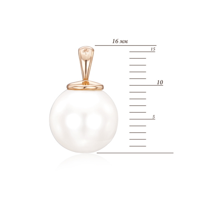Золота підвіска з перлиною. Артикул 31328/01/0/1932