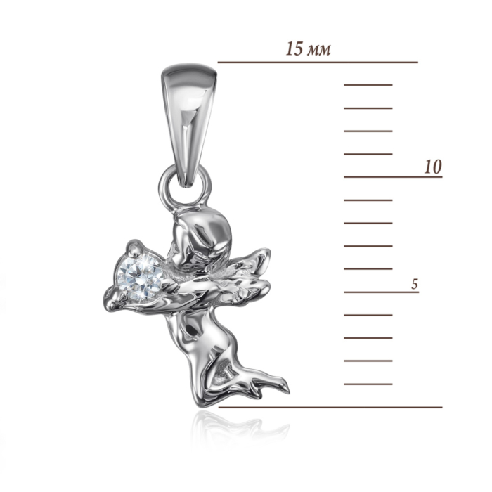 Золота підвіска Янгол з фіанітом (31346/02/1/17 (31346/б)