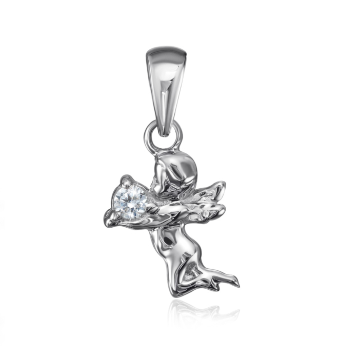 Золота підвіска Янгол з фіанітом (31346/02/1/17 (31346/б)