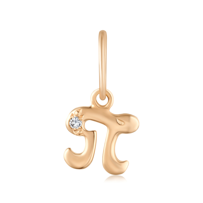 Золота підвіска з фіанітом. Артикул 3135/п