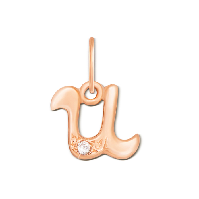 Золота підвіска "Літера И". Артикул 3135/и