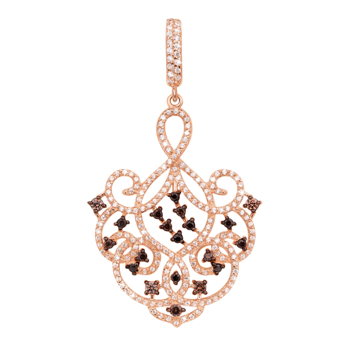 Золота підвіска з фіанітами. Артикул 31357цв с