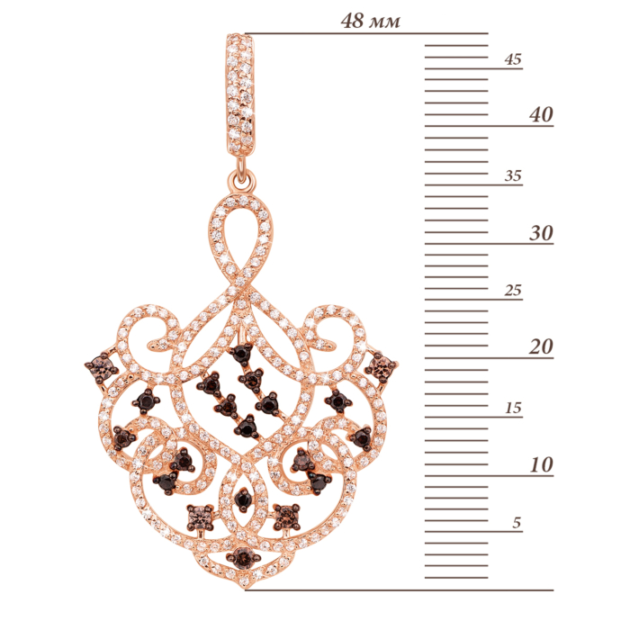 Золота підвіска з фіанітами. Артикул 31357цв с