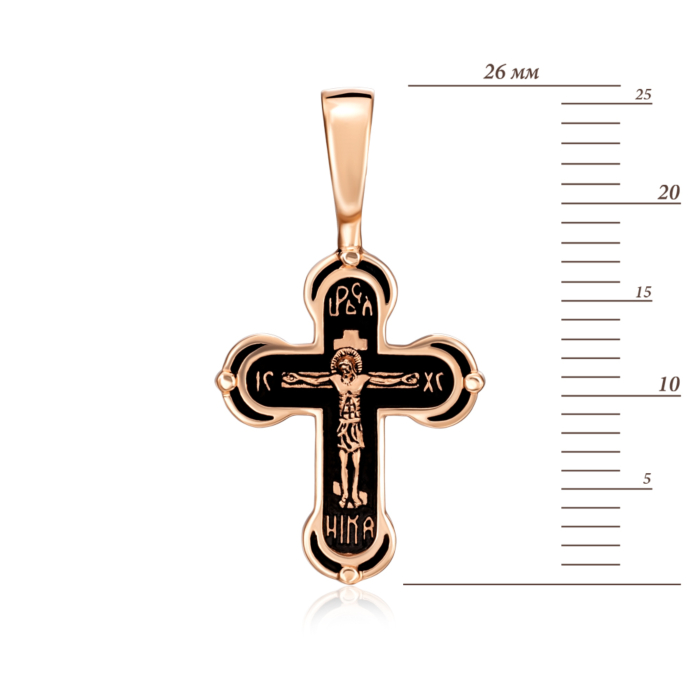 Золотий хрестик. Розп'яття Христове. Артикул 31365/3 (31365-3/01/4)