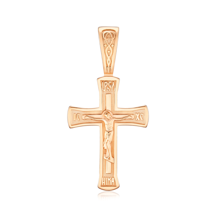 Срібний позолочений хрестик 31380-Пз/17/0
