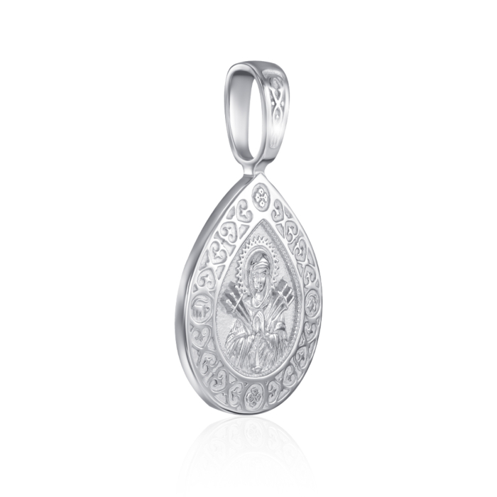 Срібна підвіска-іконка Божої Матері Семистрільна. Артикул 31400/12/1 (с31400)