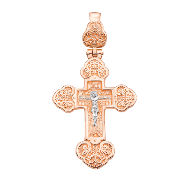 Золотий хрестик. Розп'яття Христове. Янгол охоронець. Артикул 31457/1