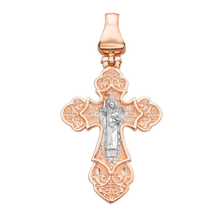 Золотий хрестик. Розп'яття Христове. Янгол охоронець. Артикул 31458/1