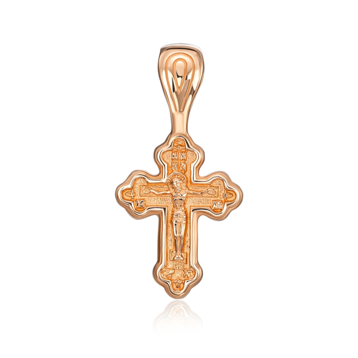 Золотий хрестик. Розп'яття Христове. Янгол охоронець. Артикул 31478