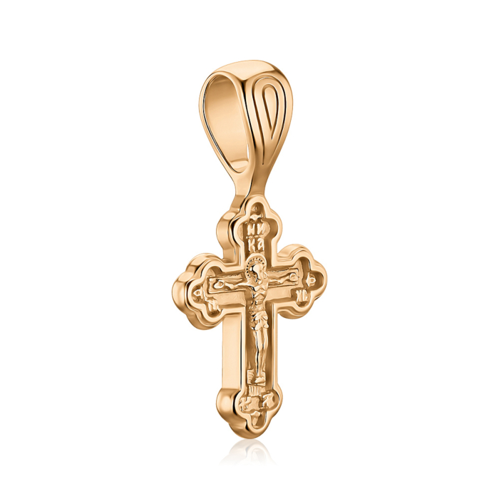 Серебряный крестик с позолотой 31478-Пз/17/0