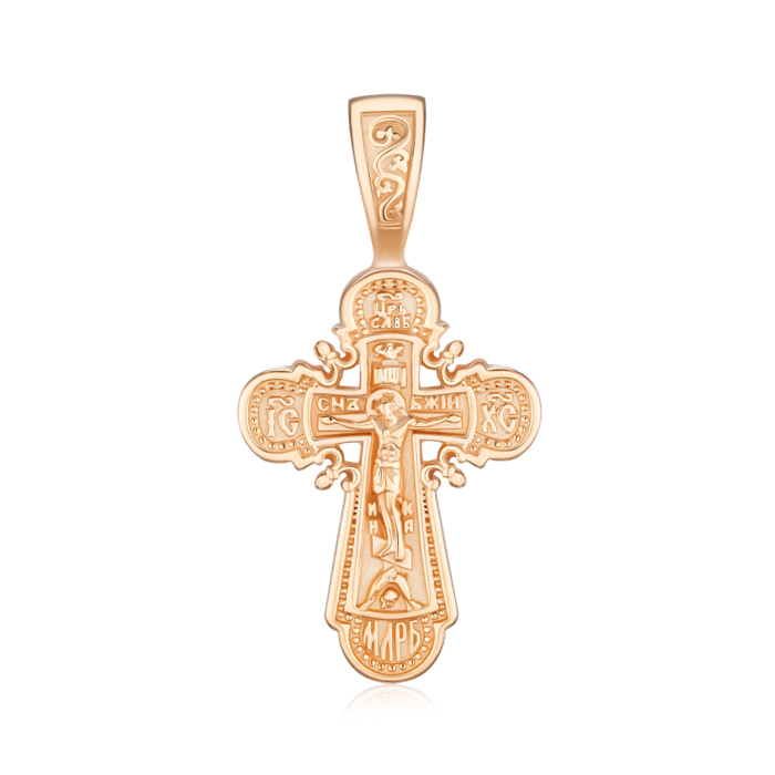 Срібний позолочений хрестик 31480-Пз/17/0