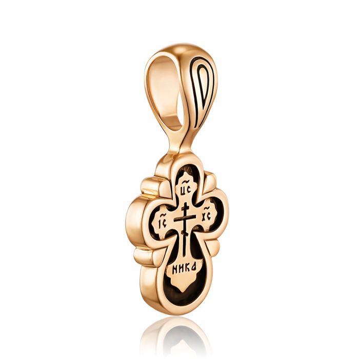 Золотий хрестик без вставки. Артикул 31489-2/01/1