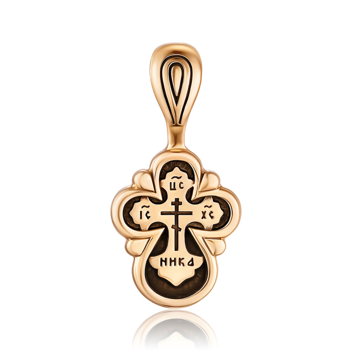 Золотий хрестик без вставки. Артикул 31489-2/01/1