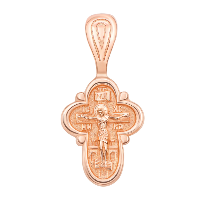 Золотий хрестик. Розп'яття Христове. Янгол охоронець. Артикул 31498