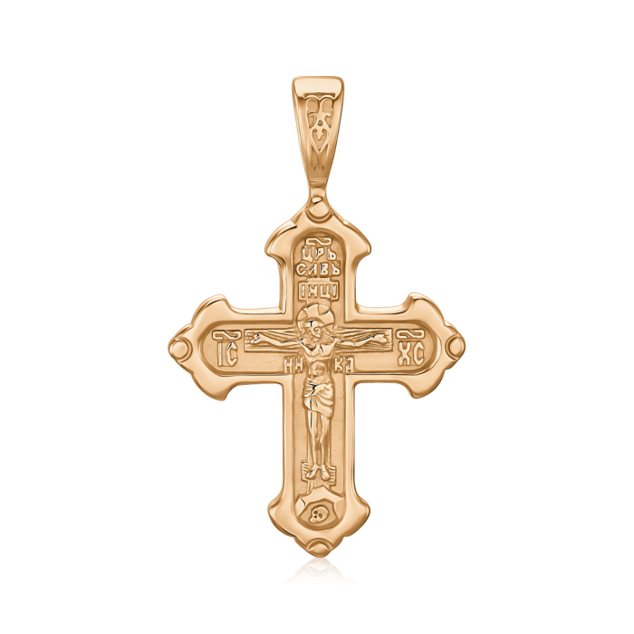 Срібний хрестик з позолотою 31522-Пз/17/0