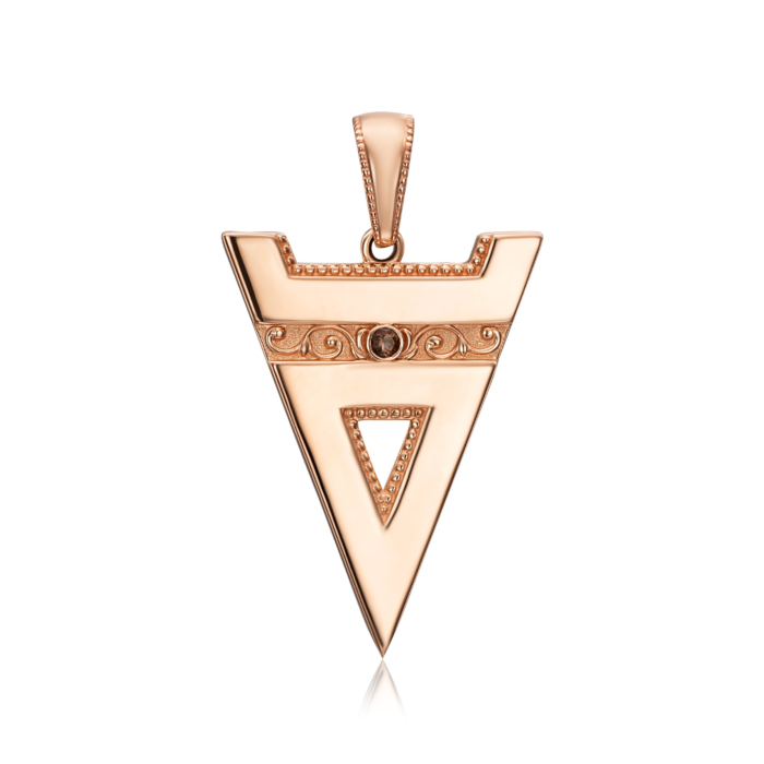 Золота підвіска-оберіг «Велес» з раухтопазом. Артикул 31542/01/0/5846