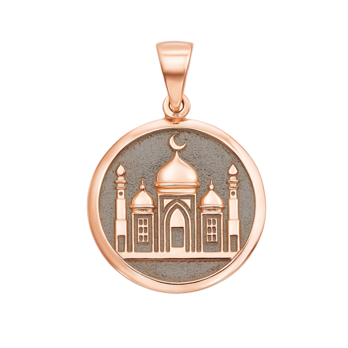 Золота підвіска «Мечеть. Аллах-Великий». Артикул 31580/2