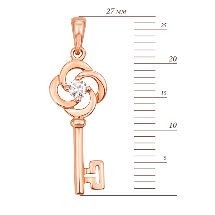 Золота підвіска «Ключик». Артикул 31601