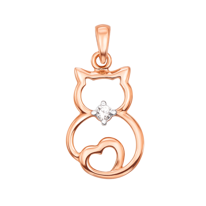 Золота підвіска «Кішечка». Артикул 31609