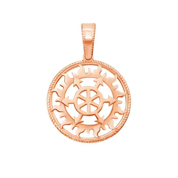 Золота підвіска-оберіг «Щит Перуна». Артикул 31624/01/0 (31624)